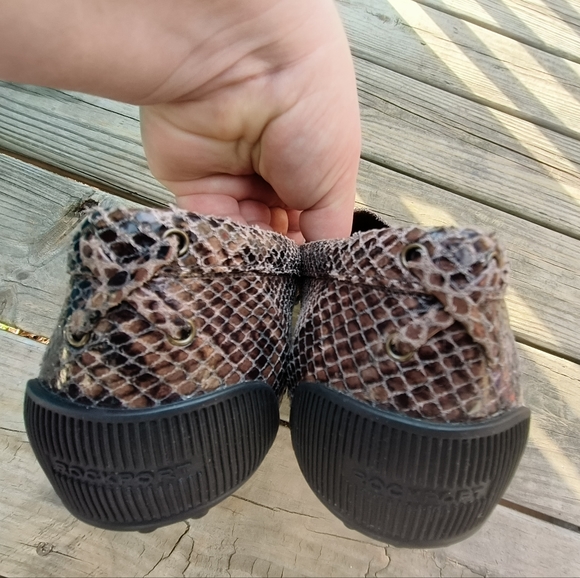 Rockport Embossed Snakeskin Loafers w/ adiprene by Adidas Women's Size 8 - Picture 7 of 13
